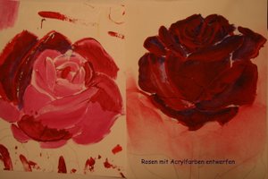 Rosen Acrylfarben