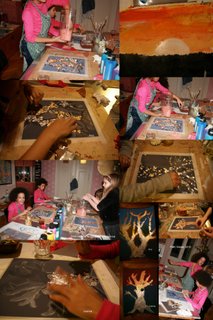 Acryl und Blattgold